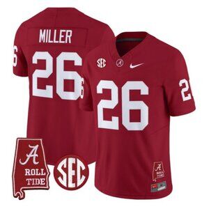 Mens Youths Jam Miller Stitched Jersey Crimson Red